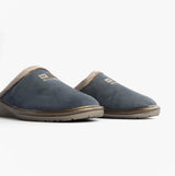Nordikas 238 Womens Suede Mule Slippers Jeans Blue