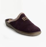 Nordikas 238 Womens Suede Mule Slippers Purple