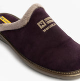 Nordikas 238 Womens Suede Mule Slippers Purple