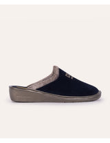 Nordikas 238 Womens Suede Mule Slippers Marine Blue