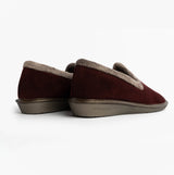 Nordikas 305 Womens Suede Full Slippers Bordo