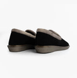 Nordikas 305 Womens Suede Full Slippers Black