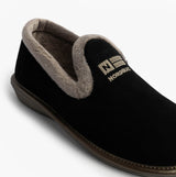 Nordikas 305 Womens Suede Full Slippers Black