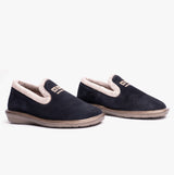 Nordikas 305 Womens Suede Full Slippers Marine Blue