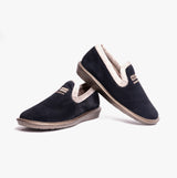 Nordikas 305 Womens Suede Full Slippers Marine Blue