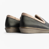 Nordikas 305 Womens Leather Full Slippers Black