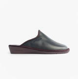 Nordikas 347 Womens Leather Mule Slippers Marine Blue