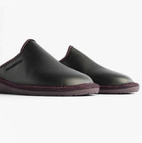 Nordikas 347 Womens Leather Mule Slippers Black