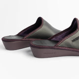 Nordikas 347 Womens Leather Mule Slippers Black