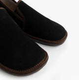Nordikas 663 Mens Suede Full Slippers Black