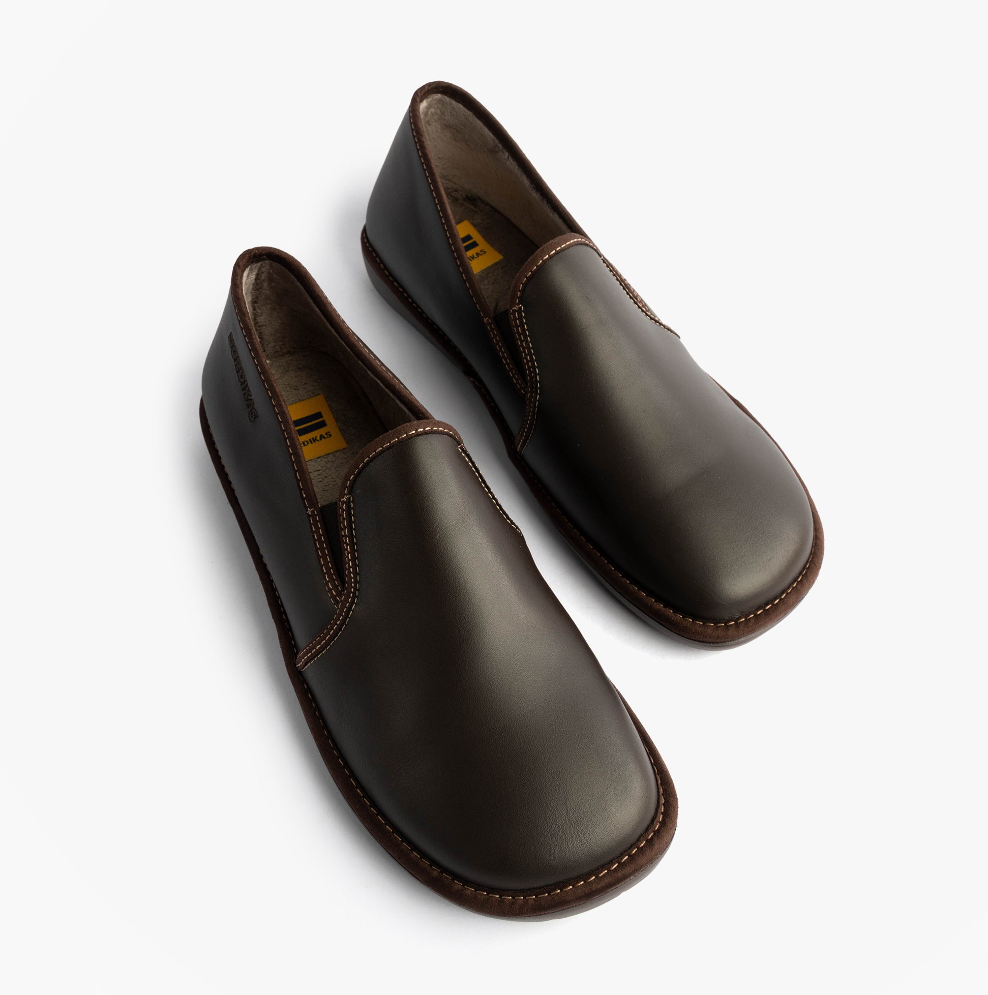 Nordikas 663 Mens Leather Full Slippers Mocha