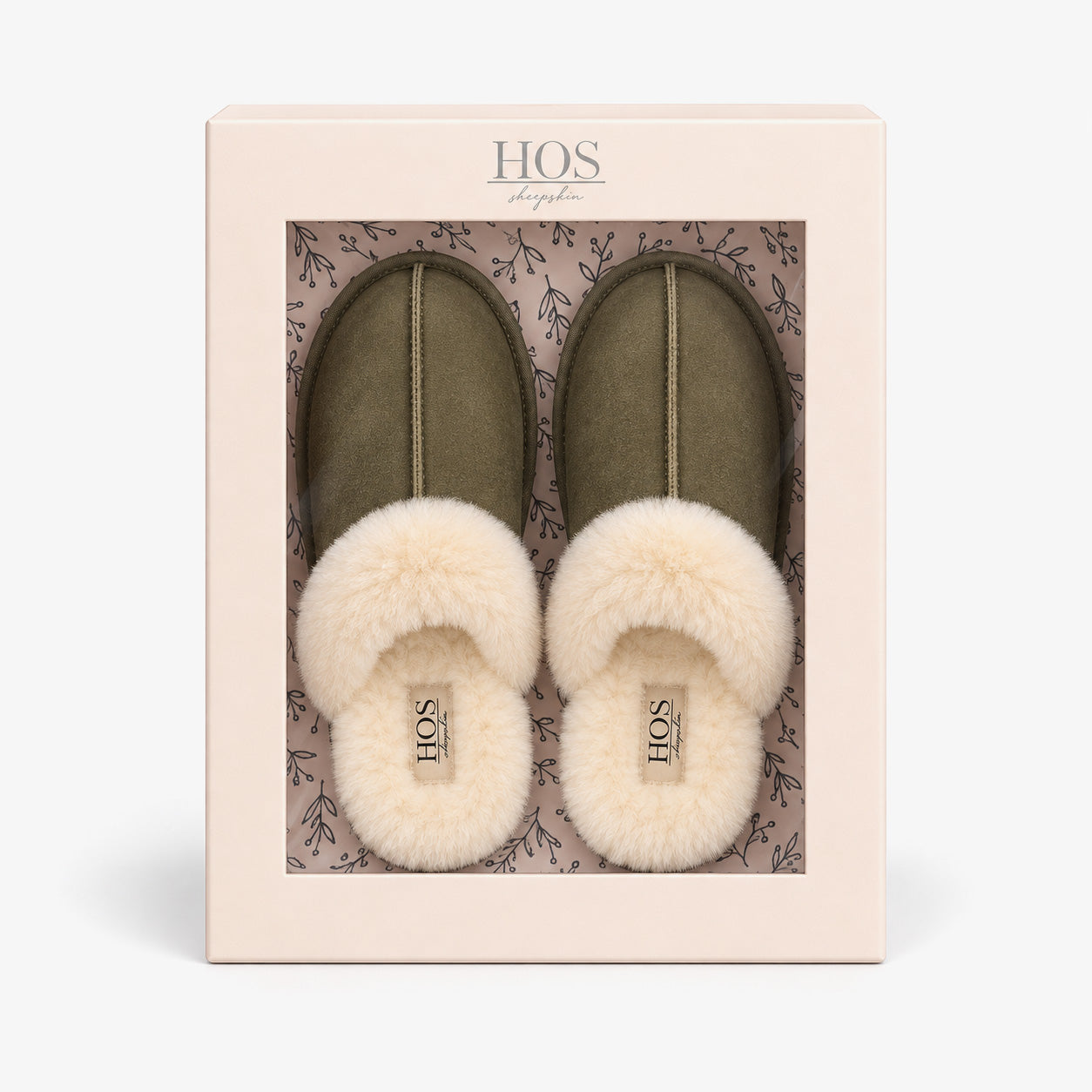 HOS Sheepskin AYLA Womens Mules Olive