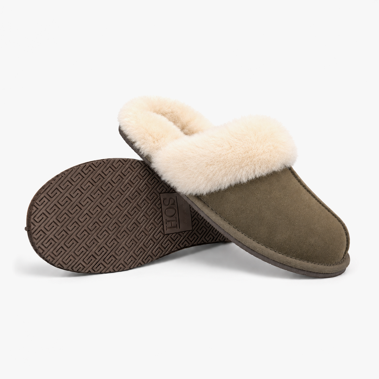 HOS Sheepskin AYLA Womens Mules Olive