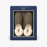HOS Sheepskin EDWIN Mens Mules Olive