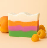 Peach & Golden Raspberry Martini Soap Slice