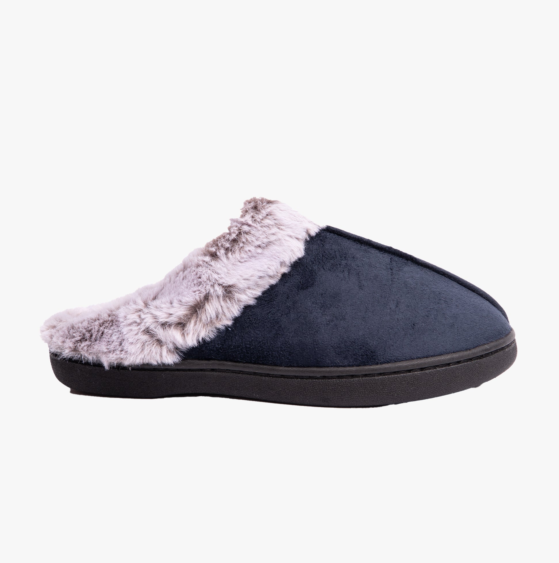Padders FLORRIE Womens (2E Fit) Mule Slippers Navy Combi House