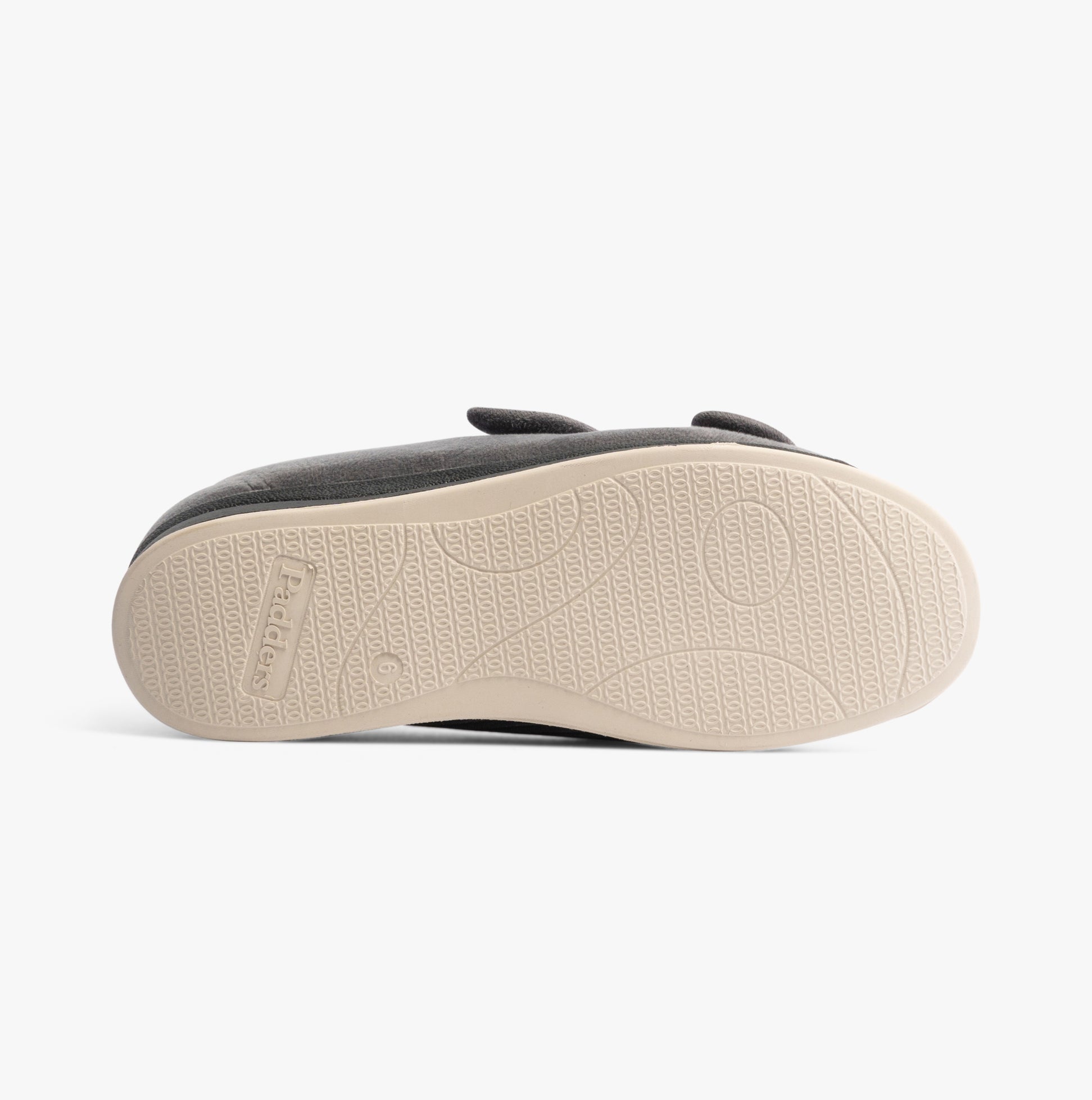 Padders LYDIA X Womens (6E Fit) Touch Fasten Slippers Grey