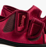 Padders LYDIA X Womens (6E Fit) Touch Fasten Slippers Winter Red