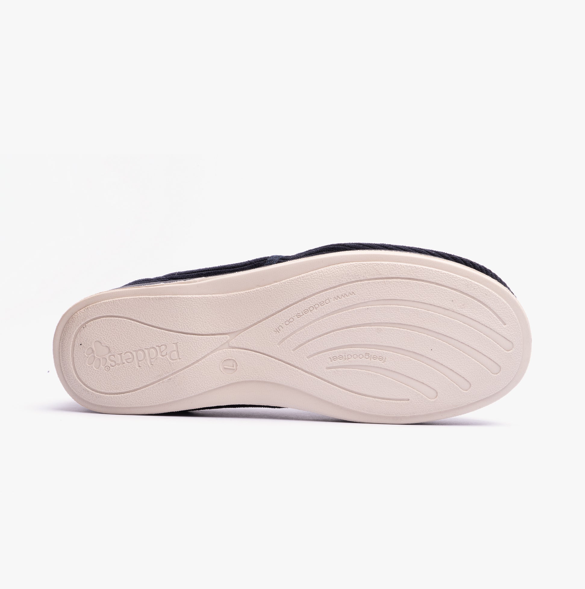 Padders ALBERT Mens (G Fit) Full Slippers Corduroy Navy