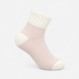 Totes Toasties THERMAL CROP LENGTH TERRY SOCKS (TWIN PACK) Womens Thermal Socks Oat/Pink