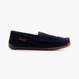 Polo Ralph Lauren BRENAN BEAR Mens Moccasin Slippers Navy Suede