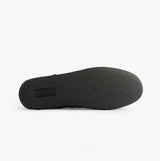 Polo Ralph Lauren BRENAN Logo Mens Dress Suede Slippers Black/Wine bottom view showing rubber sole for non-slip grip.
