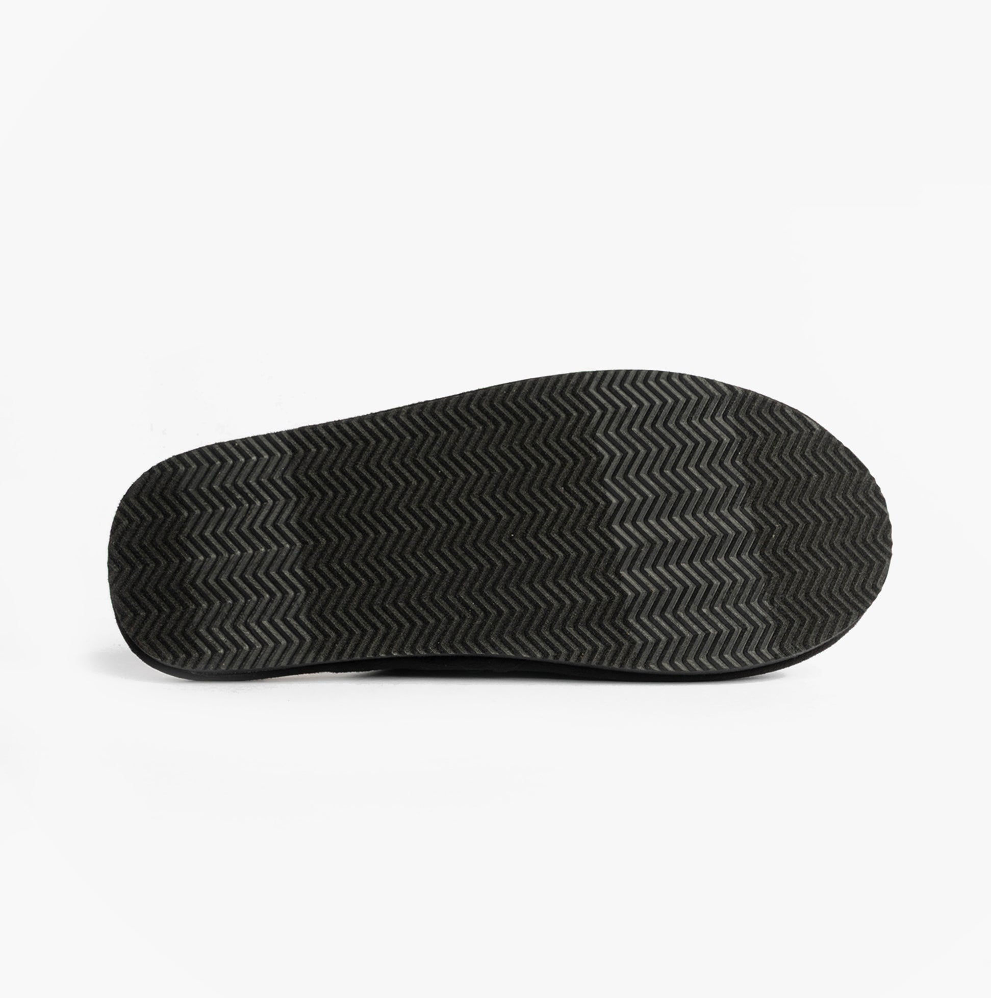 Polo Ralph Lauren KLARENCE Mens Mule Slippers Blackwatch/Cream bottom view showing durable rubber sole with herringbone pattern.
