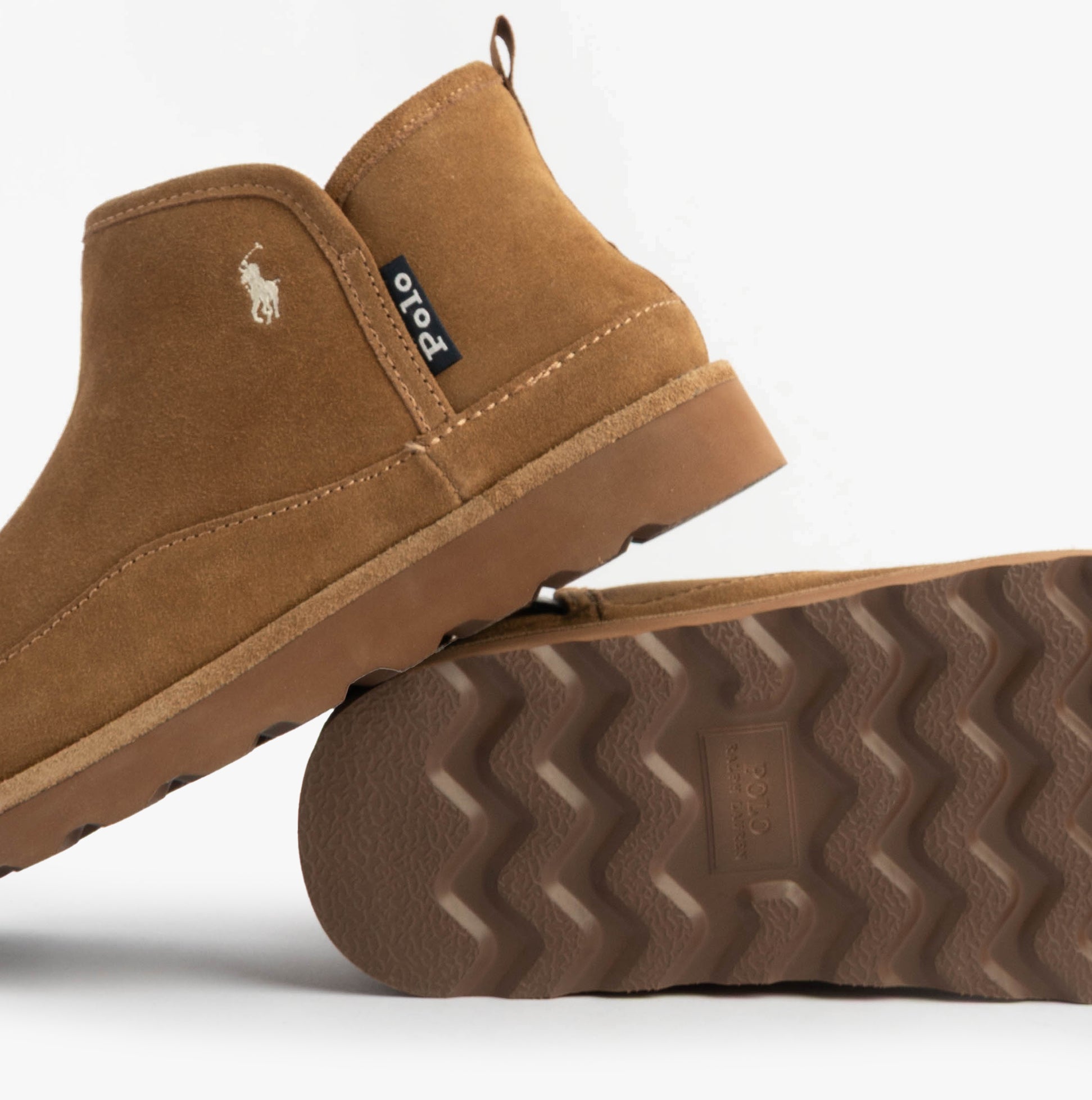 Polo Ralph Lauren READE HI Mens Slippers Snff Suede/Cream