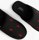 Polo Ralph Lauren READE Suede-Trim Polo Pony Scuff Mule Slipper