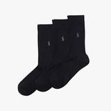 Polo Ralph Lauren EGYPT RIB Mens Crew Socks Black