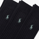 Polo Ralph Lauren EGYPT RIB Mens Crew Socks Black