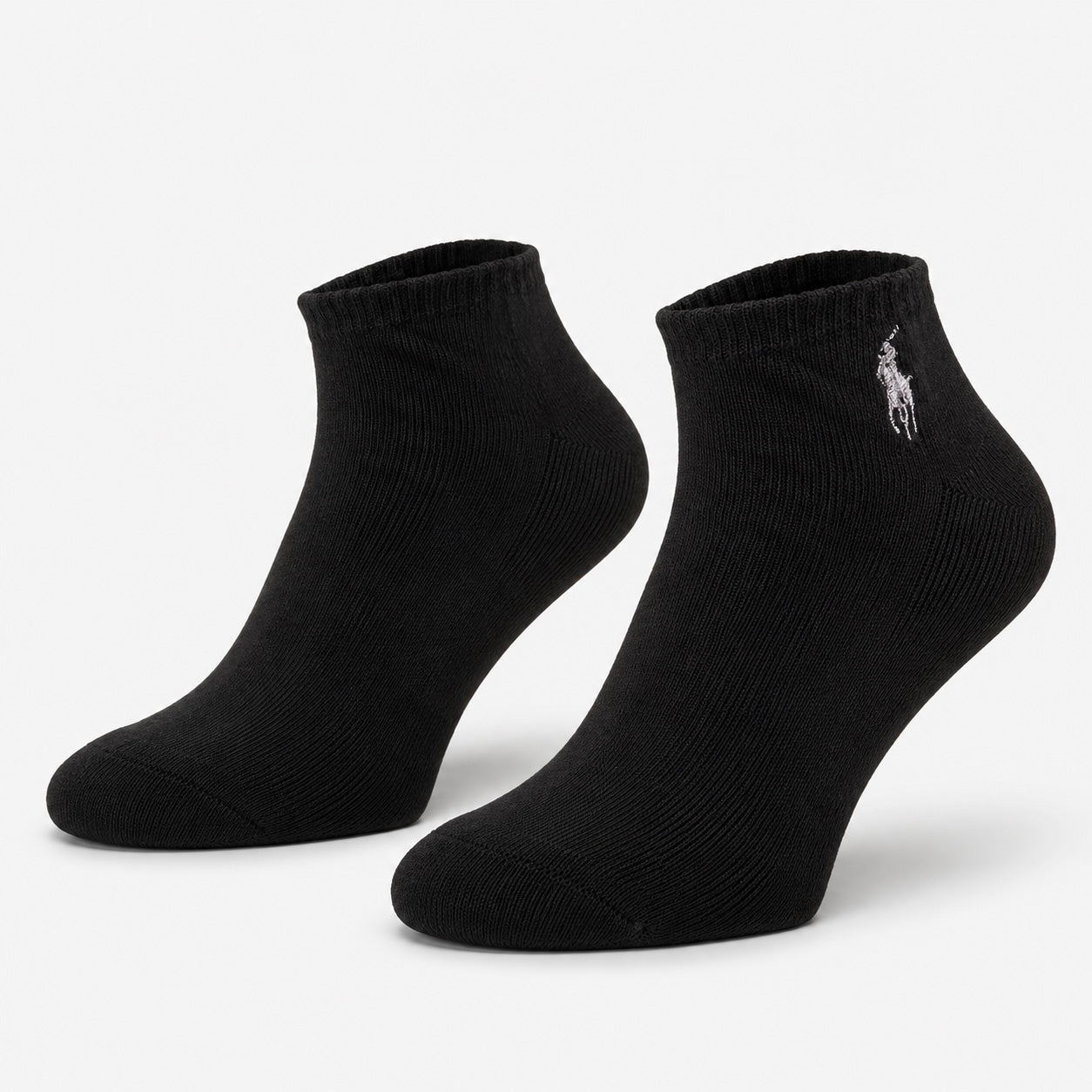 Polo Ralph Lauren Trainer Socks Mens Athletic Socks Black 6 Pack