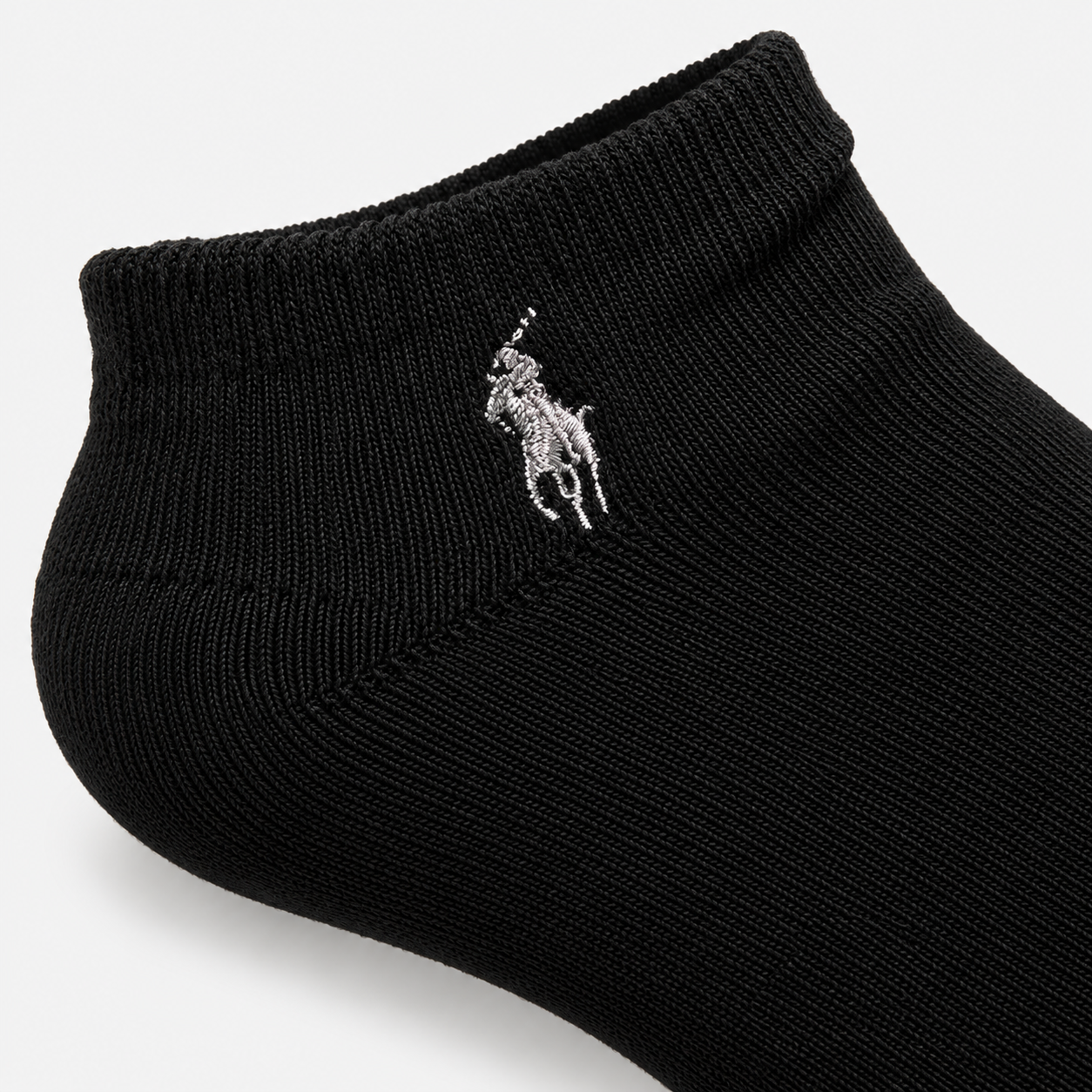 Polo Ralph Lauren Trainer Socks Mens Athletic Socks Black 6 Pack