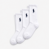 Polo Ralph Lauren EMBROIDBIGPP Mens Crew Socks White