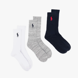 Polo Ralph Lauren EMBROIDBIGPP Mens Crew Socks Navy Assorted