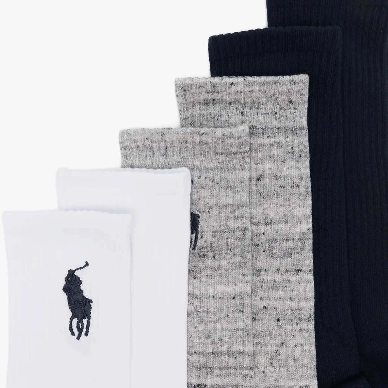 Polo Ralph Lauren EMBROIDBIGPP Mens Crew Socks Navy Assorted