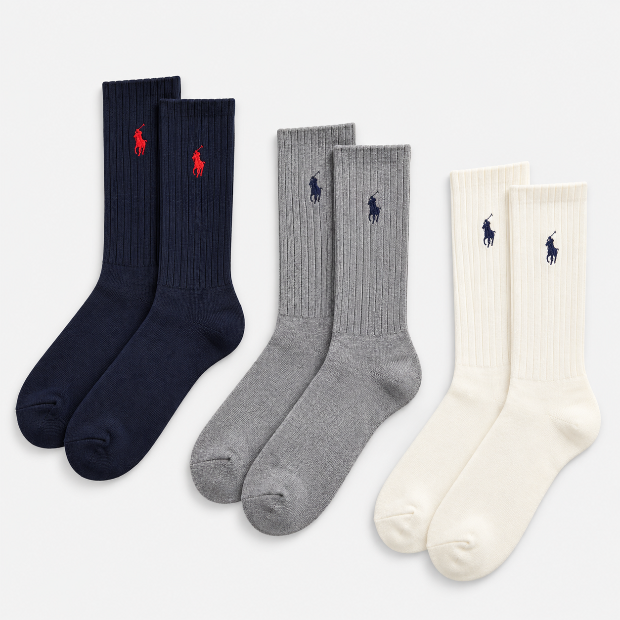 Polo Ralph Lauren CLASSIC CREW Mens Socks Multi 12 Pack