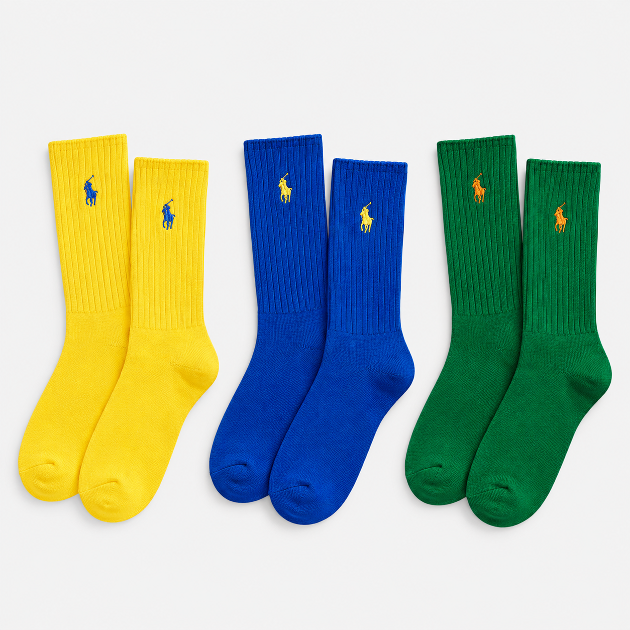Polo Ralph Lauren CLASSIC CREW Mens Socks Multi 12 Pack