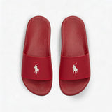 Polo Ralph Lauren POLO SLIDE Mens Sliders Red/Deckwash White