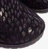 Rohde 2456-90 Womens Mules Black close-up view of textured upper material.