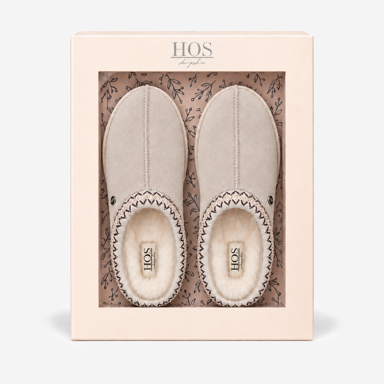 HOS Sheepskin BELLA Womens Mules Stone