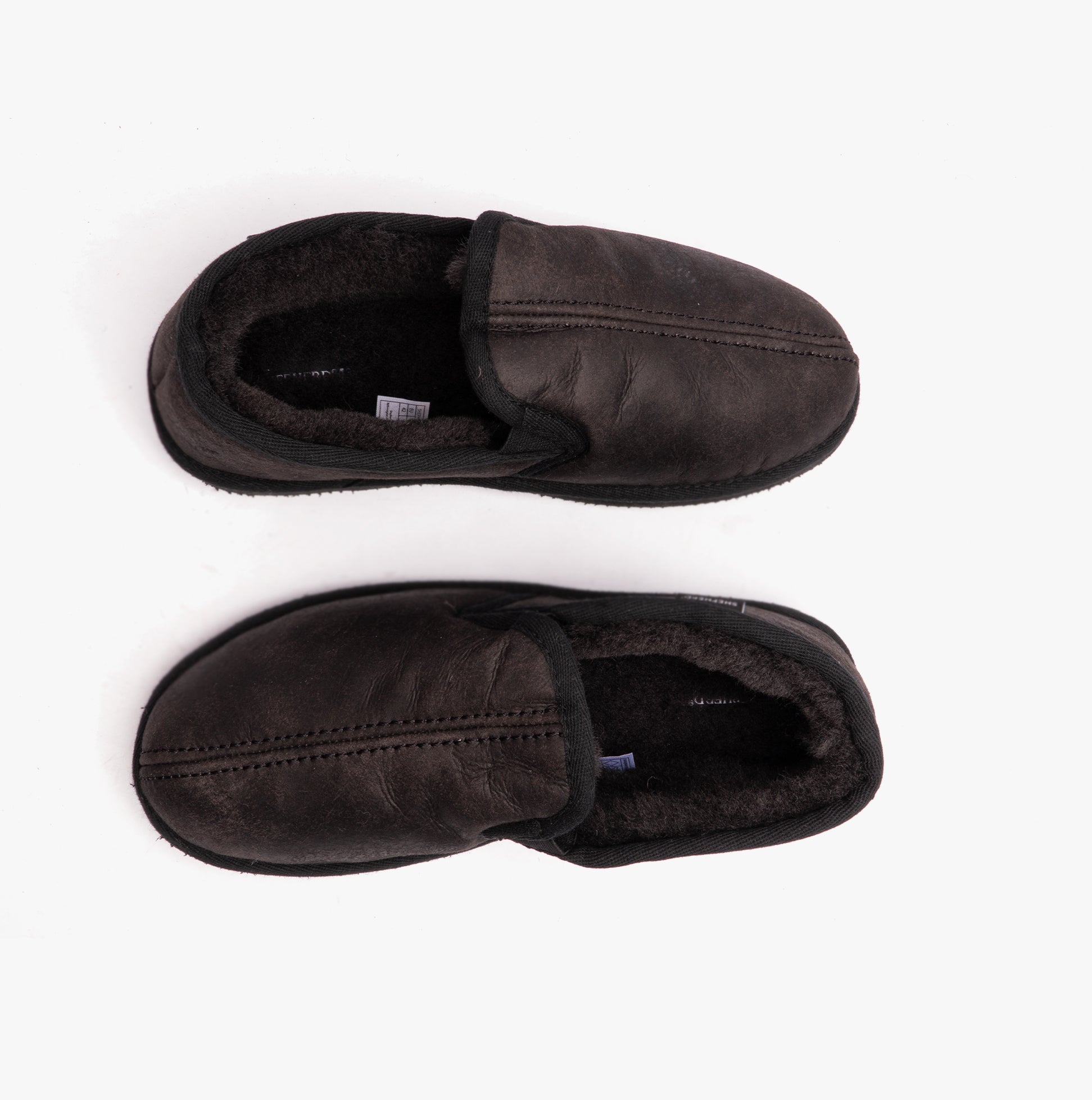 Shepherd BOSSE Mens Full Slippers Matt Black