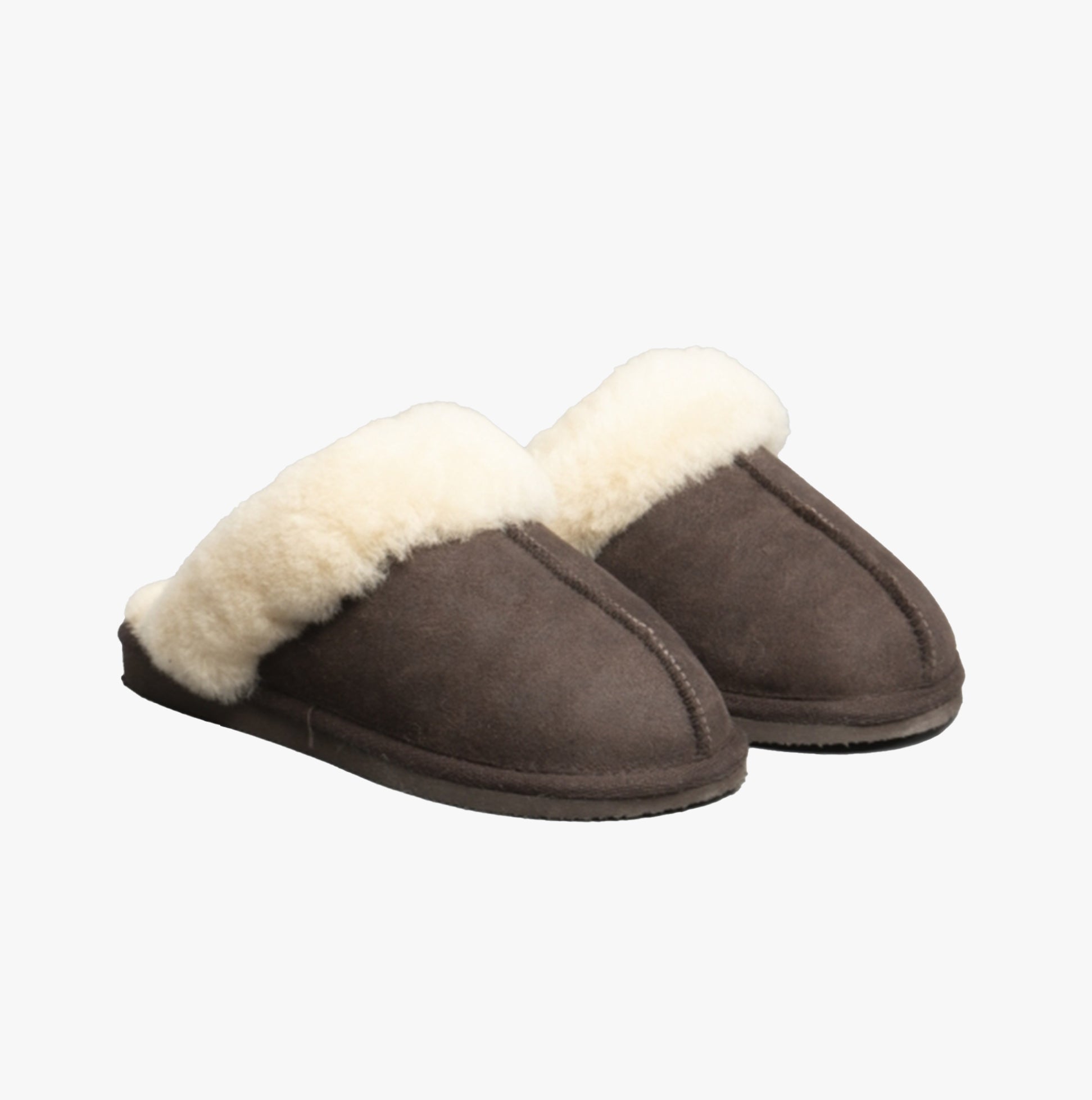 Shepherd JESSICA Womens Sheepskin Mules Dark Brown