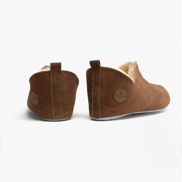 Shepherd LINA Womens Sheepskin Slipper Boots Antique/Cognac