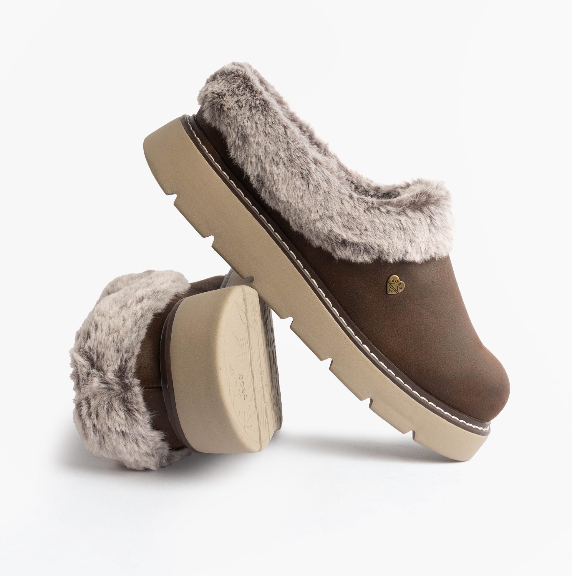 Skechers 114762/CHOC KEEPSAKES LITE - COZY BLEND Womens Slippers Chocolate