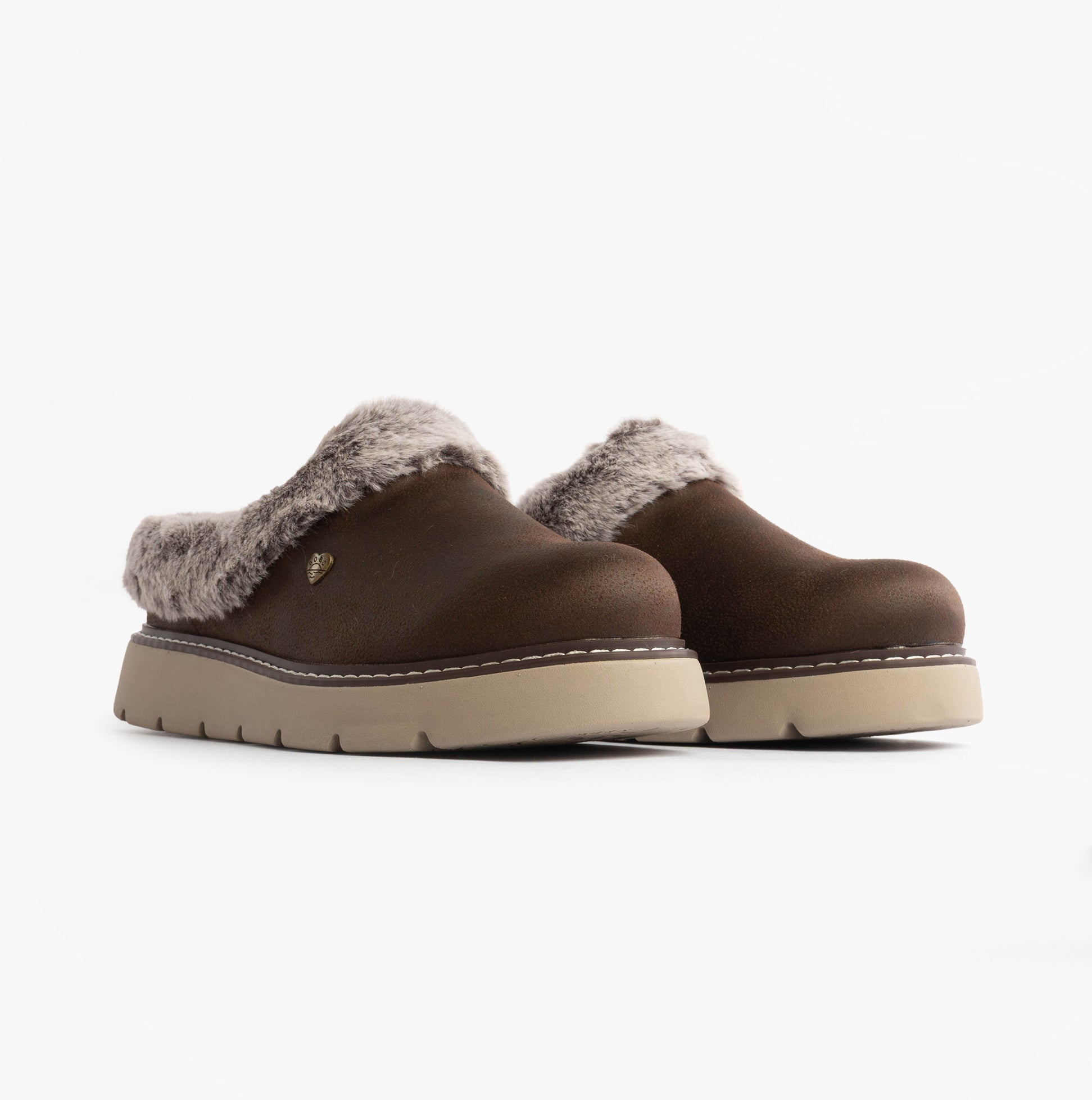 Skechers 114762/CHOC KEEPSAKES LITE - COZY BLEND Womens Slippers Chocolate