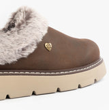 Skechers 114762/CHOC KEEPSAKES LITE - COZY BLEND Womens Slippers Chocolate