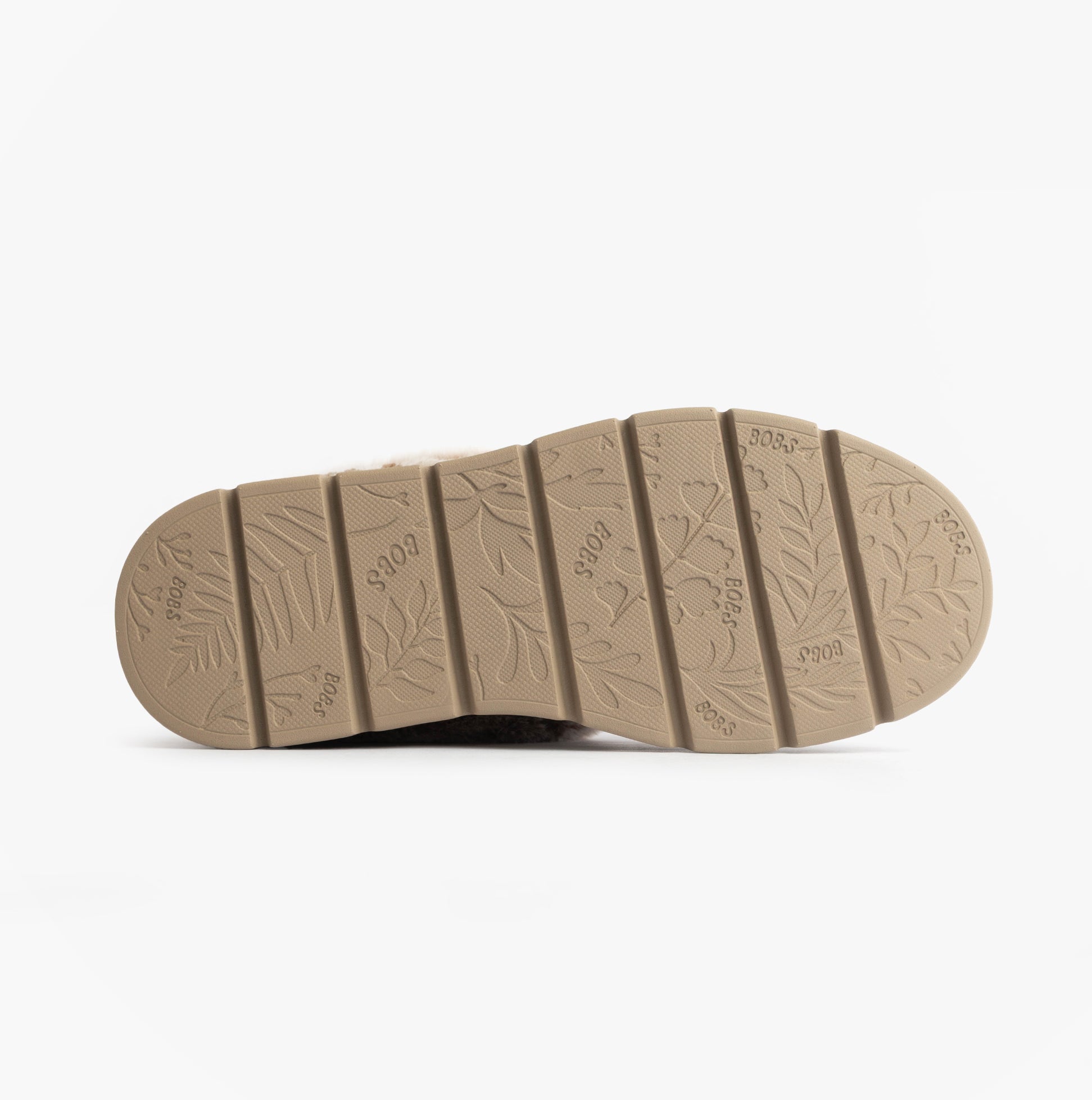 Skechers 114762/TPE KEEPSAKES LITE - COZY BLEND Womens Slippers Taupe bottom view showing flexible synthetic outsole.