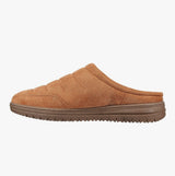 Skechers 204636/TAN MURETTE-GARVANZA Mens Slippers Tan side view showing the relaxed fit and suede upper.