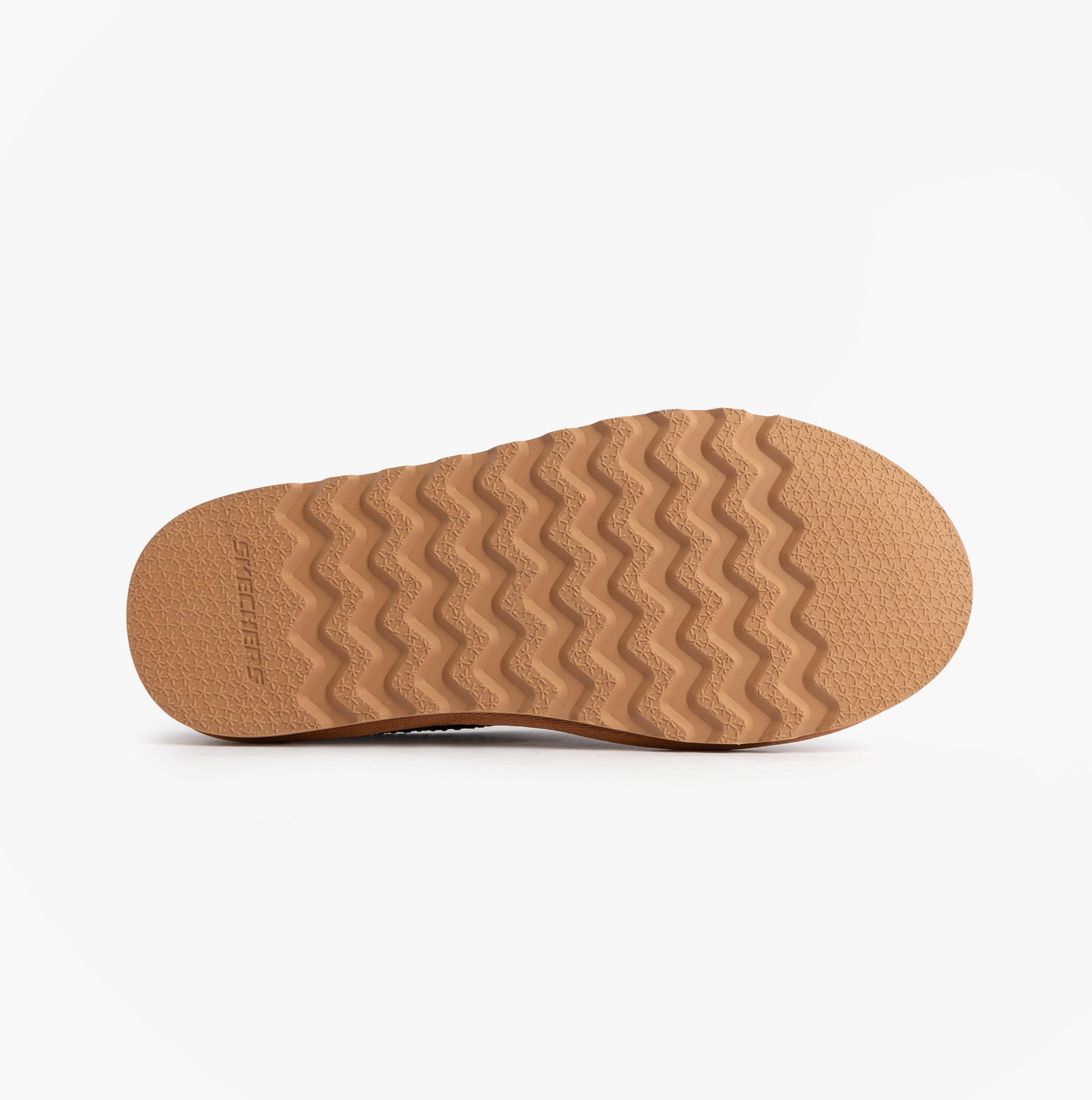 Skechers 205605/TAN RENTEN - ULRICH Mens Slippers Tan bottom view showing textured sole design.
